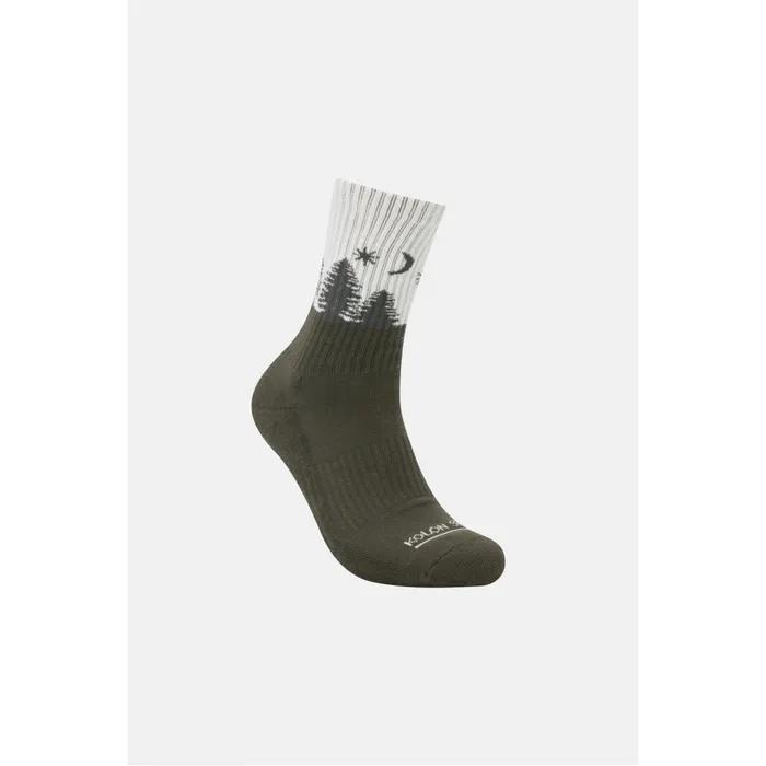 Unisex Moon Night Crew Socks QELAX26451LKH