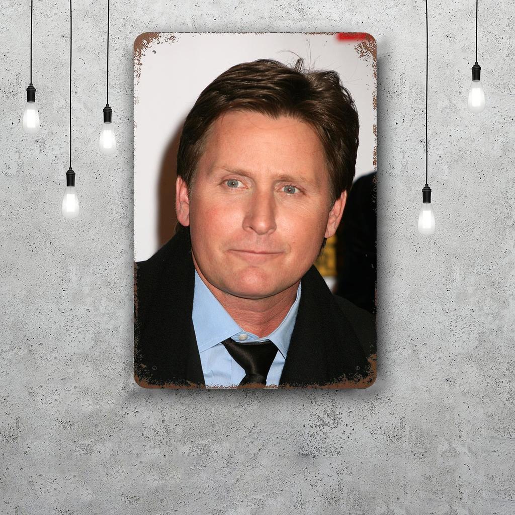 Emilio Estevez Actor Decor Poster Vintage Tin Sign Metal Sign Decorative Plaque for Pub Bar Man Cave Club Wall Decoration