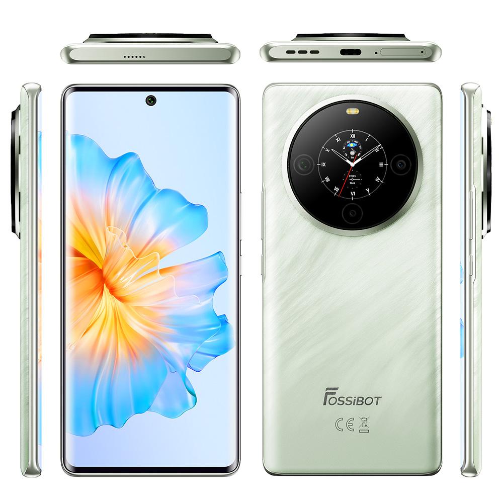 FOSSiBOT Smartphone S3 Pro 4G, Ecran AMOLED Curbat de 6,67", Ecran Spate de 1,09"