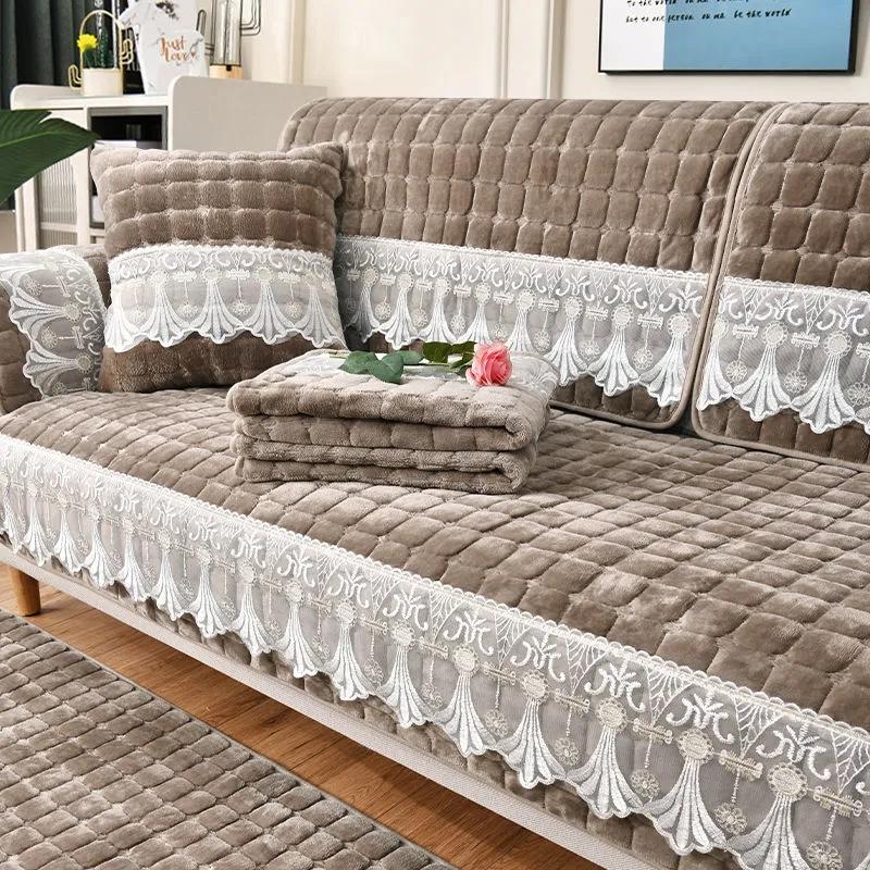 💰Soft Plush Sofa Cover Sofa Cushion Universal Sofe Covers Four Seasons