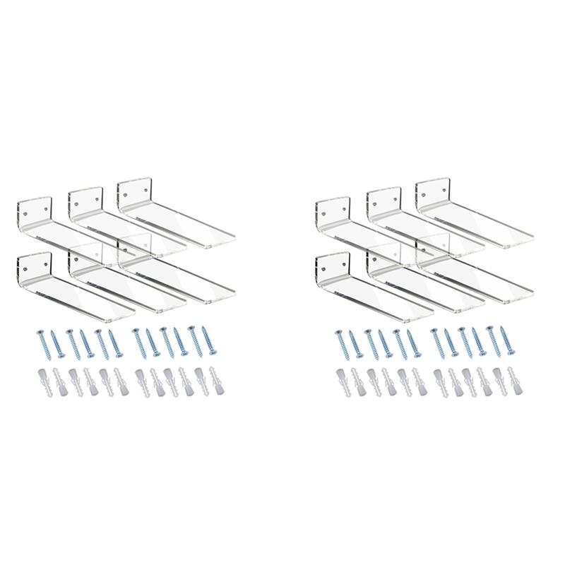 A34R 12 Pack Acrylic Floating Sneaker Shelves Clear Shoe Display Stand Room Decor For Display Collectible Shoe&Sneaker