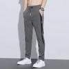 Men's Summer Ice Silk Sports Pants - Korean Style, Trendy, Slim Fit, Straight, Large Size