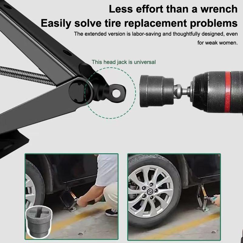 Universeller Scherenwagenheber-Adapter Wohnmobil-Stabilisierungsheber Bohradapter Auto-Demontagewerkzeug Stahlkugelgelenkstange Schlagschrauberwerkzeug