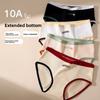 Women's Spring and Autumn Color Pure Cotton 10A Antibacterial Extended Crotch Waist Triangle Briefs