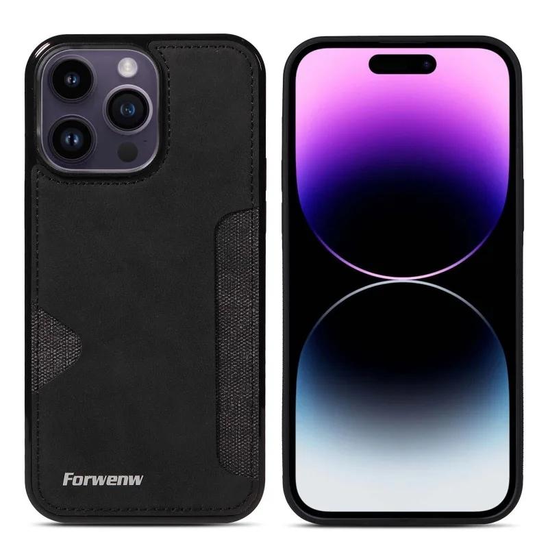 

Retro Card Holder Phone Case for iPhone 17 16 15 14 13 12 11 Pro Max 16E Air XS XR SE 7 8 Plus Busines Wallet PU Leather Cover iPhone 16 Pro