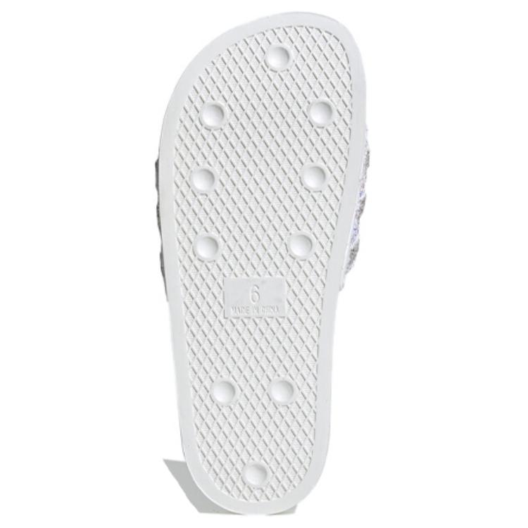 Adidas Originals ADILETTE Composite Sole Crystal Slip Resistant Slide Slippers Women's White EE4810