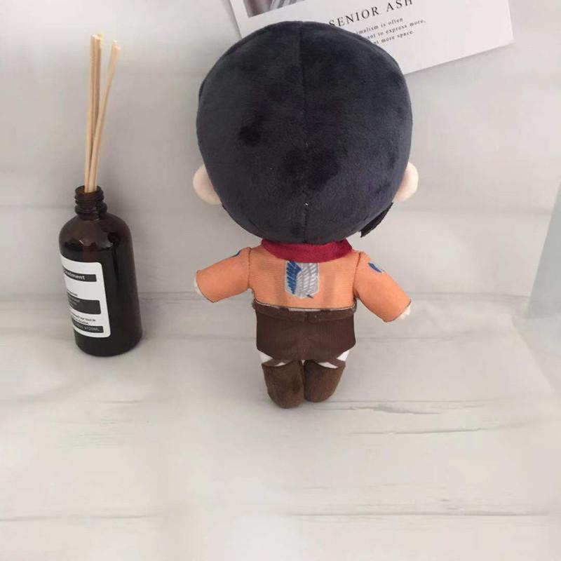 Attack on Titan Plush Toys Levi Ackerman Stuffed Dolls Cartoon Eren Jaeger Plushie Figure Peluche Pillow Kids Christmas Gifts