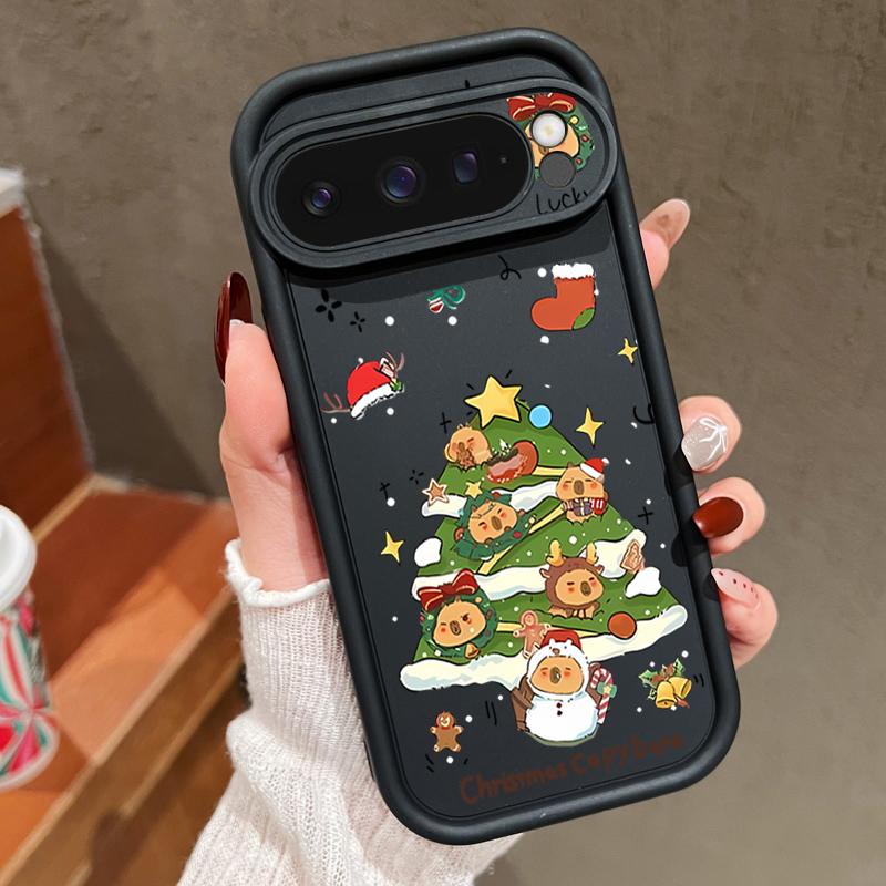 Чехол с принтом рождественской елки для Google Pixel 7A 8A 8 7 Pro Pixel 9 Pro XL Противоударный силиконовый мягкий чехол для телефона Google Pixel 9 Pro XL