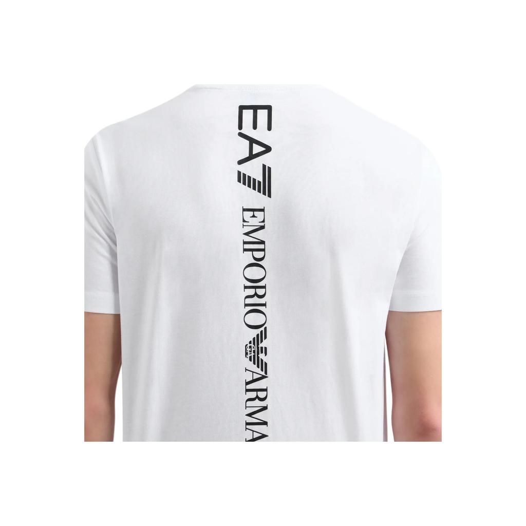 Emporio Armani EA7 Cotton Fitted Crew Neck Training T-Shirt Men Tops Cream-White 7M000567-AF10375-M0003