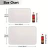 Sardine Can Doormat, Red White Pattern Flannel Rug, Thickened Absorbent Non-Slip Door Carpet for Entryway