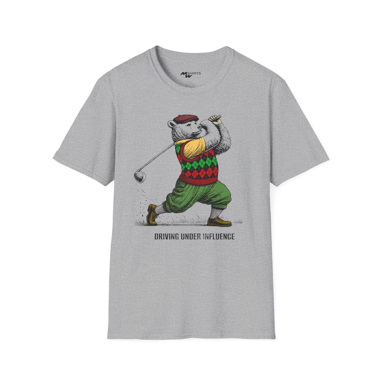 Driving Under Influence, Golfing Bear T-Shirt S