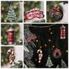 Multicolor Christmas Hanging Pendants Xmas Tree Wreath Mailbox Plane Drop Ornaments Plastic Cane Drum Xmas Tree Decorations