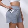 Sports Mid-shorts Women's Summer Quarter Fitness Yoga Pants Loose Casual Running Quick-drying Pants Back Waist Pocket