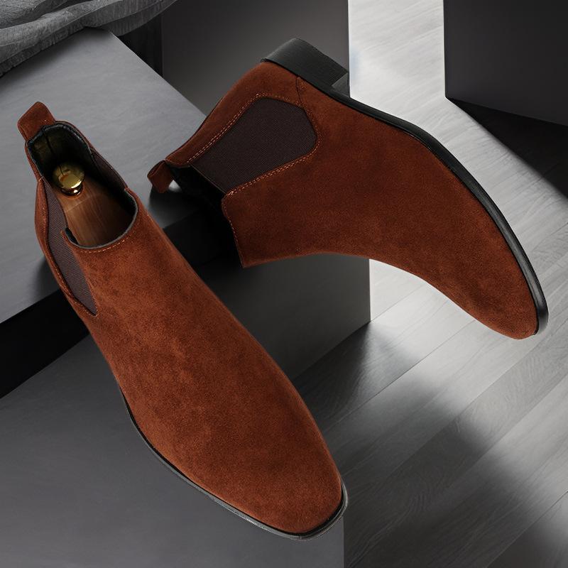 

2025 autumn and winter new large size men s Chelsea boots small square head British matte Korean version foot men s short boots 50