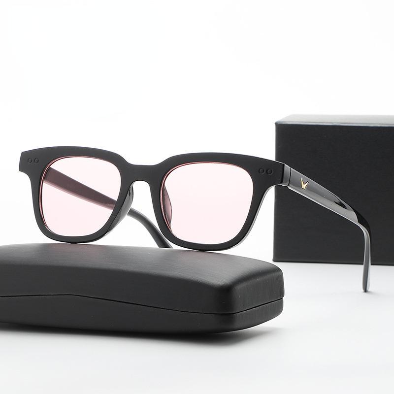 Sunglasses Men'S And Women'S Trendy Retro Color Transparent Glasses Square Frame Sunglasses Jelly Sunglasses