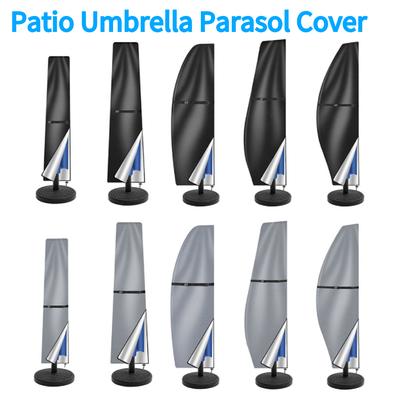 Patio Umbrella Parasol Cover Waterproof Outdoor Sunshade Umbrella Cover with Zipper Outdoor Umbrella Cover for Outdoor Umbrellas