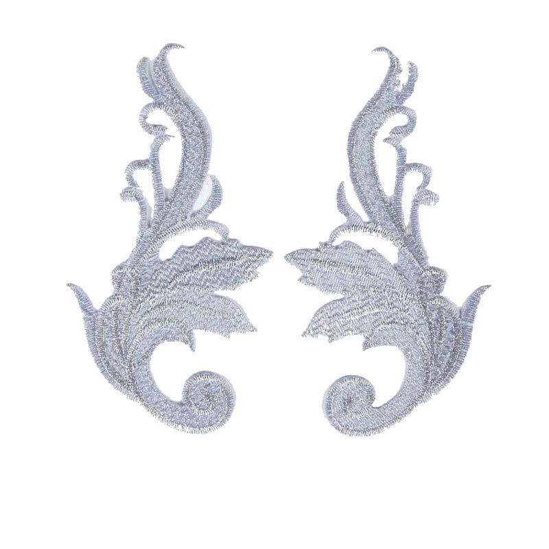 Diy Performance Clothing Decorative Iron-on Patch Sticker Embroidery Gold Silver Thread Yarn Costume Dress Geometric Applique