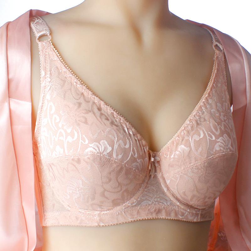 Reggiseno push up in pizzo di grandi dimensioni da donna, forte sostegno, biancheria intima con ferretto, canotta morbida per la pelle