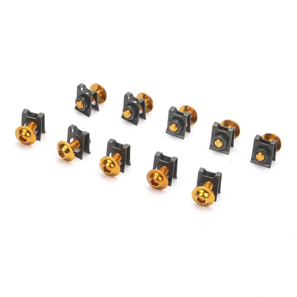 

195 pieces motorcycle fairing kit M6 stainless steel screws nuts complete set with 6 colors (red green black blue silver gold) for body p