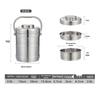 Naijiang 3-Layer 304 Stainless Steel Insulated Lunch Box