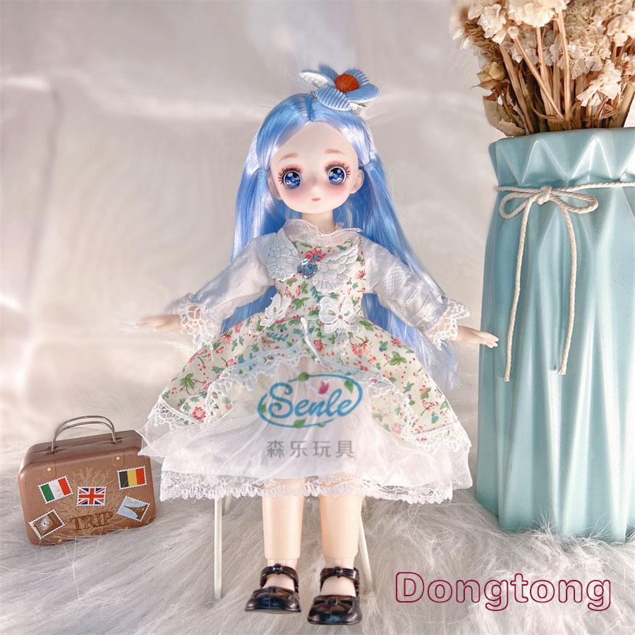 Attractive  Anime Eyes 1/6 Bjd Byte Dolls for Kids Girls DIY Ball-jointed Comic Face Doll 30cm with Dresses Clothes Dress Up