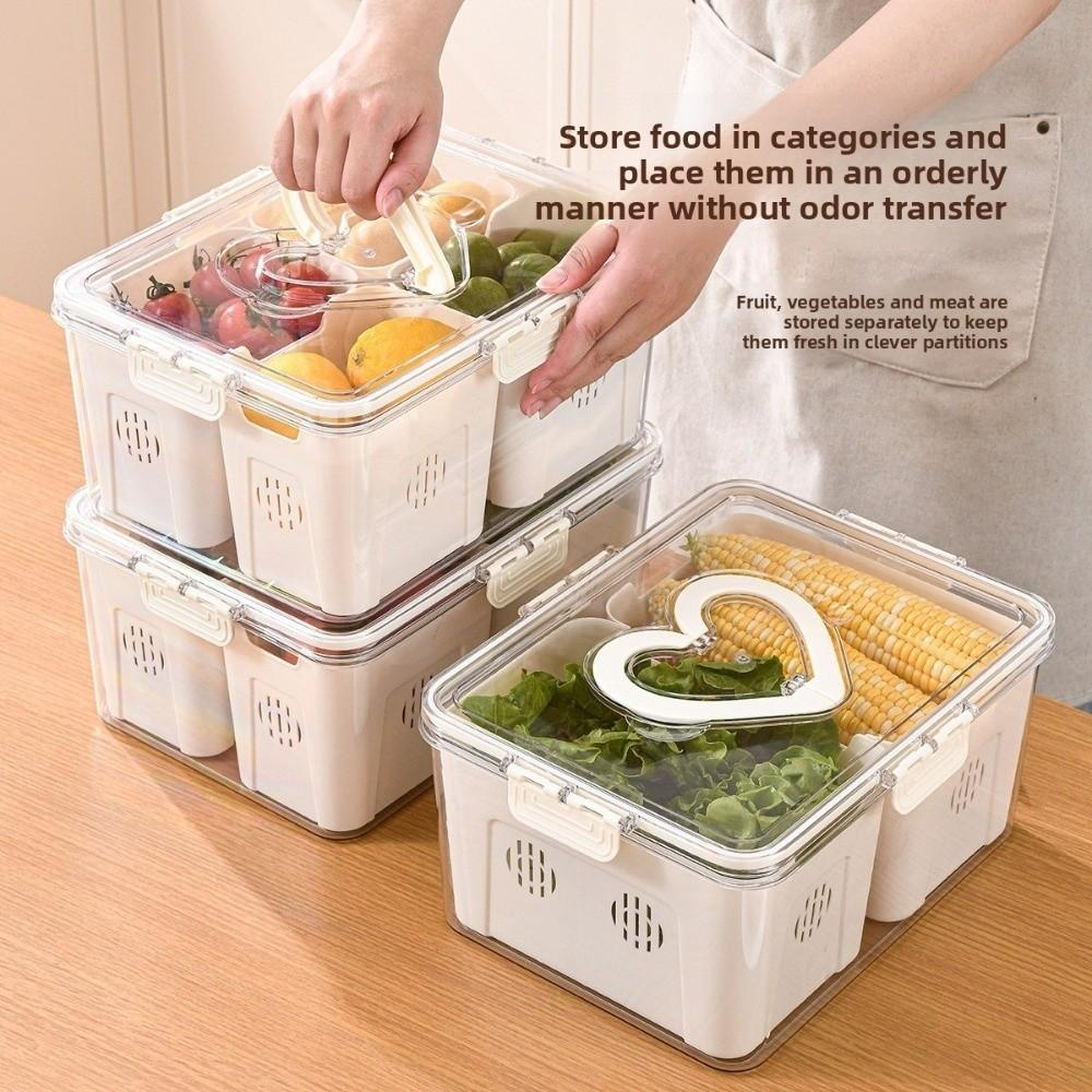 Large capacity Food Storage Boxes 2/3/4/8 grids Compartment Storage Container