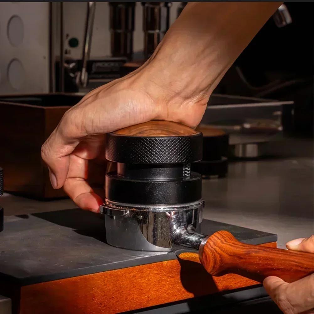 51mm 53mm 58mm Espresso Coffee Tamper Stainless Steel Flat Base Balanced Fixed Force Coffee Tamper Coffee Grinder Accessory