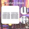 12 Pieces Drum Screw Kit Short Screws Repair Tool Metal Accessory Tension Rods