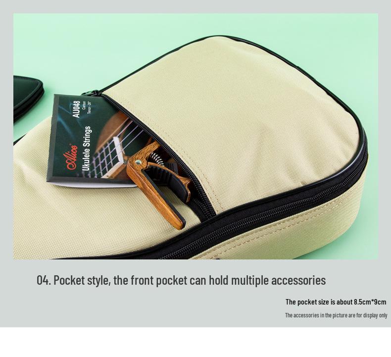 Rockman Ukulele Case: Padded Double-Shoulder Bag for 23" & 26" Ukuleles
