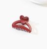 Minimalist Stylish Heart Shaped Hair Claw Clip Durable Plastic Hair Accessory for Everyday Use and Various Hairstyles