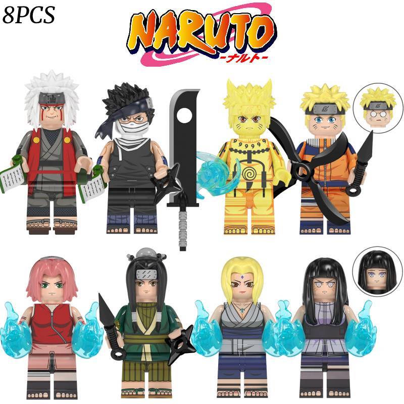 Uzumaki Naruto 8pcs Minifigure Building Blocks Kids Fans Toy Gifts Decor Desk