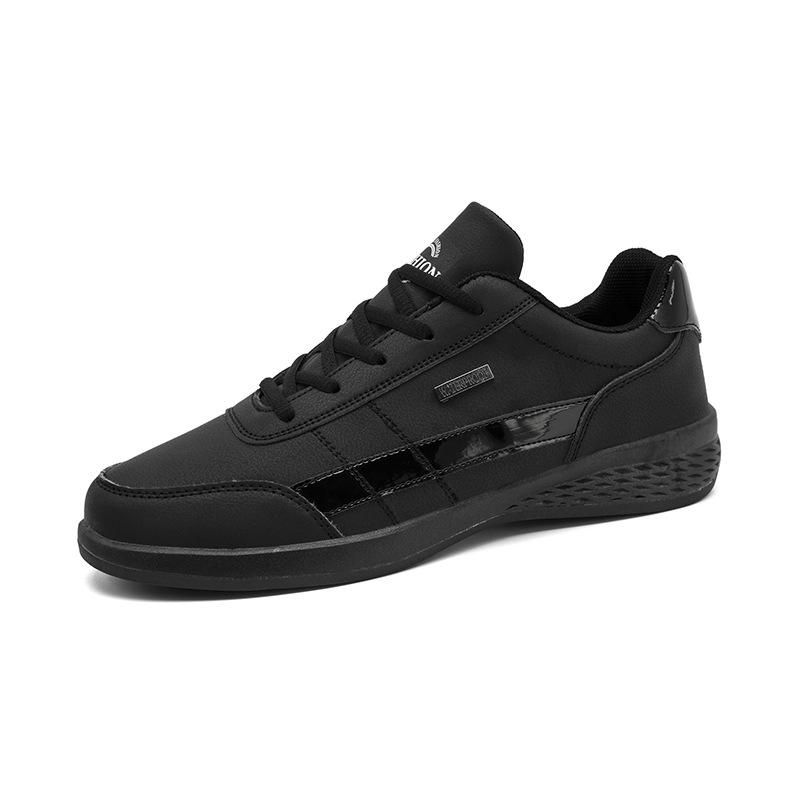 Modne Męskie PU Skórzane Casualowe Sneakersy Elastyczne Buty na Deskę Treningowe Buty Sportowe Lekkie Trenerki Duży Rozmiar 39-48