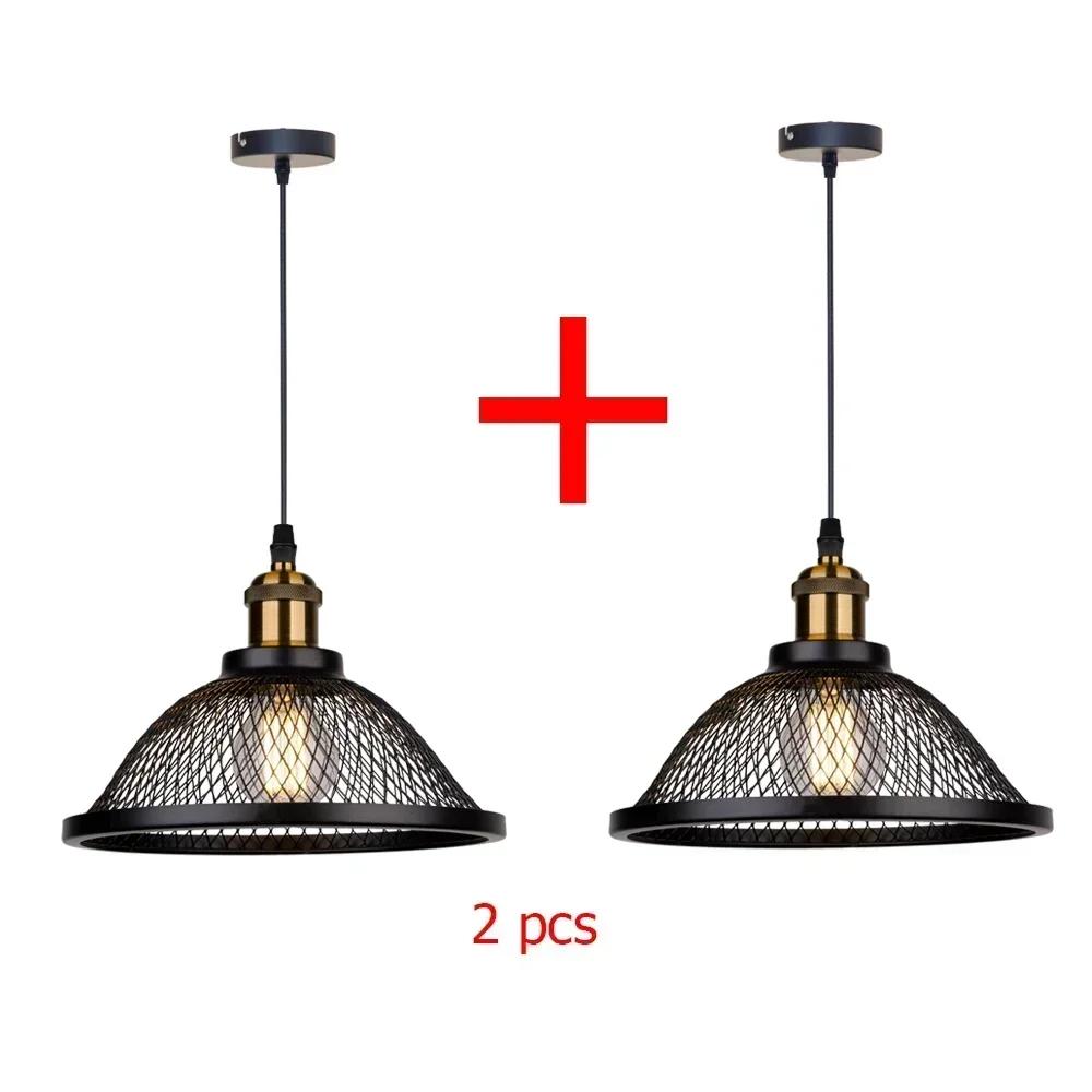 Retro Industrial Pendant Light Restaurant Dining Room Bar Engineering Iron Chandelier Hanging Bedside Light Home Decoration Lamp