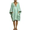 European, American spring and summer casual fashion imitation cotton and linen batman loose dress