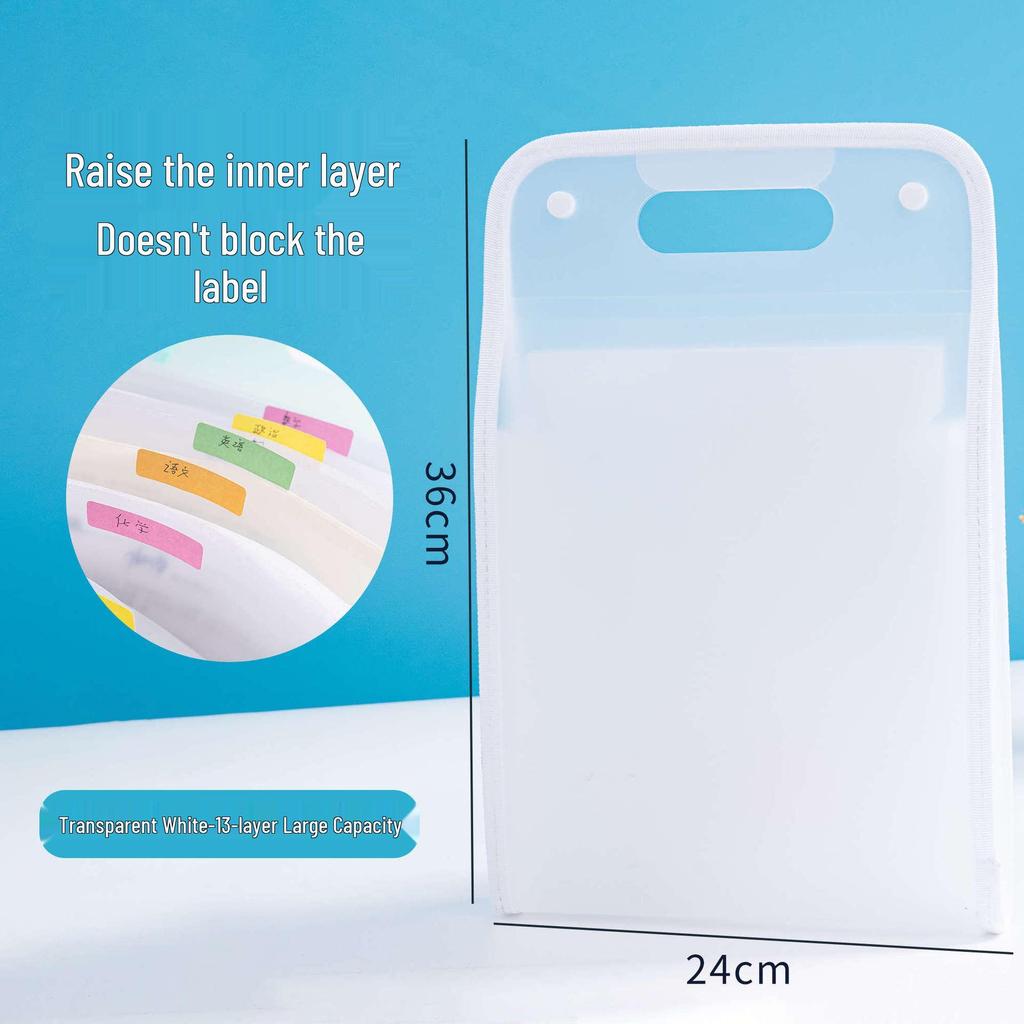 A4 Multi-Layer Accordion Test Paper Storage Folder