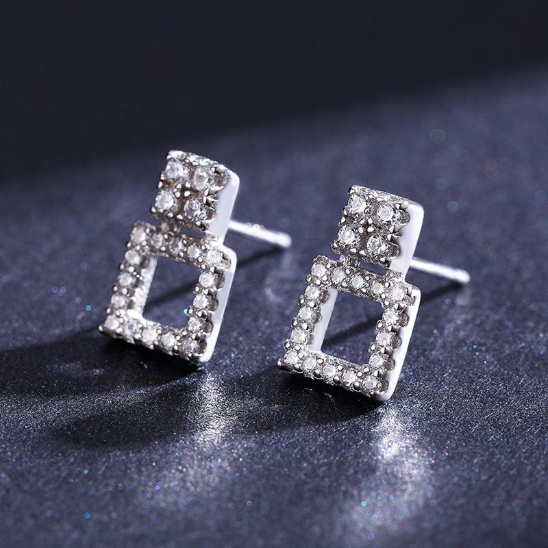 Tancise 925 Sterling Silver Zircon Earrings Drop Earrings For Women Wedding Party Gifts