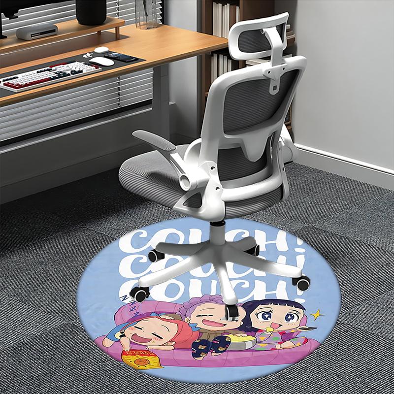 

Kpop Girls Chair mat Round Rug-Office carpet, Machine Washable, Non-slip, Suitable for Living Rooms, Bedrooms 80cm