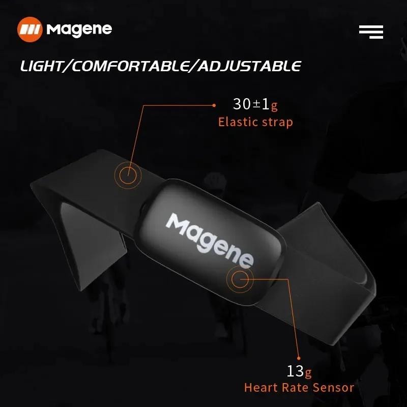 Magene H64 Dual Mode HR Monitor - ANT+/Bluetooth Chest Strap for Cycling, Running & Fitness (Wahoo/Garmin Compatible)