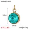 3PCS/LOT CARLIDANA Gold Plated Stainless Steel Charms, Moon Clover Heart Eye Zircon Pendants for Jewelry Making