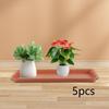 Sturdy Plant Drip Trays with Flower Pot Plastic Cover Rectangular Planter Saucer for Indoor Outdoor Desktop Easy Clean