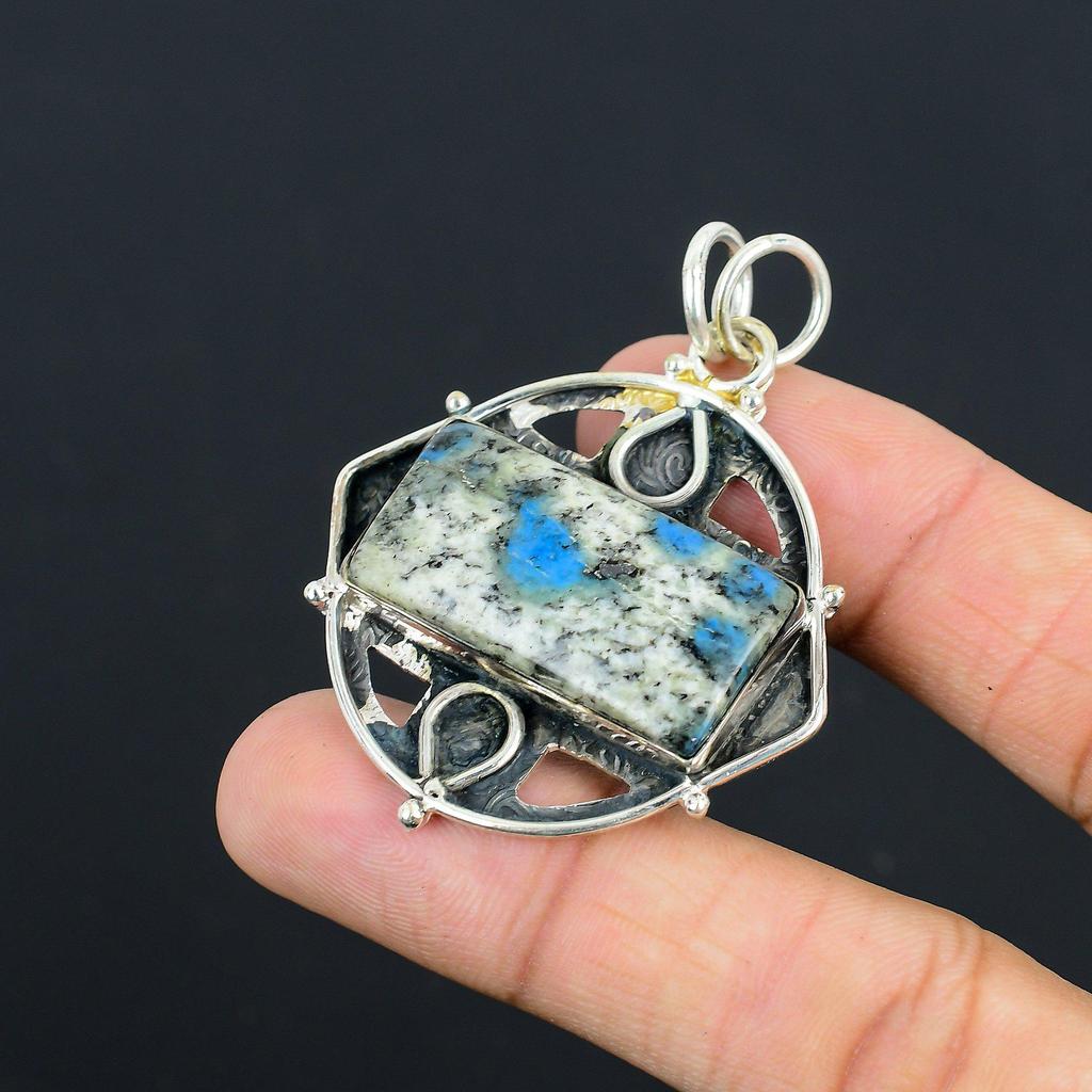Daughters Day Sale Natural K2 Jasper 925 Sterling Silver Mother Pendant Jewelry