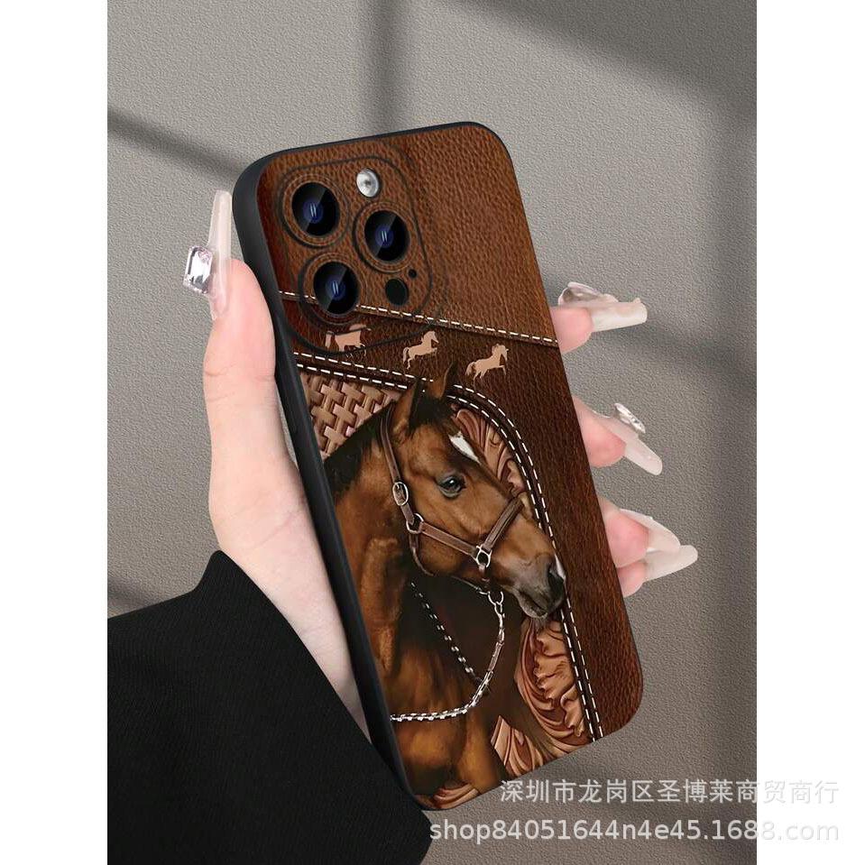 Retro Horse for iPhone 15 Mobile Phone Case Iphone12promax Cover 14/13/11/XSMAX Pupil Eye 16