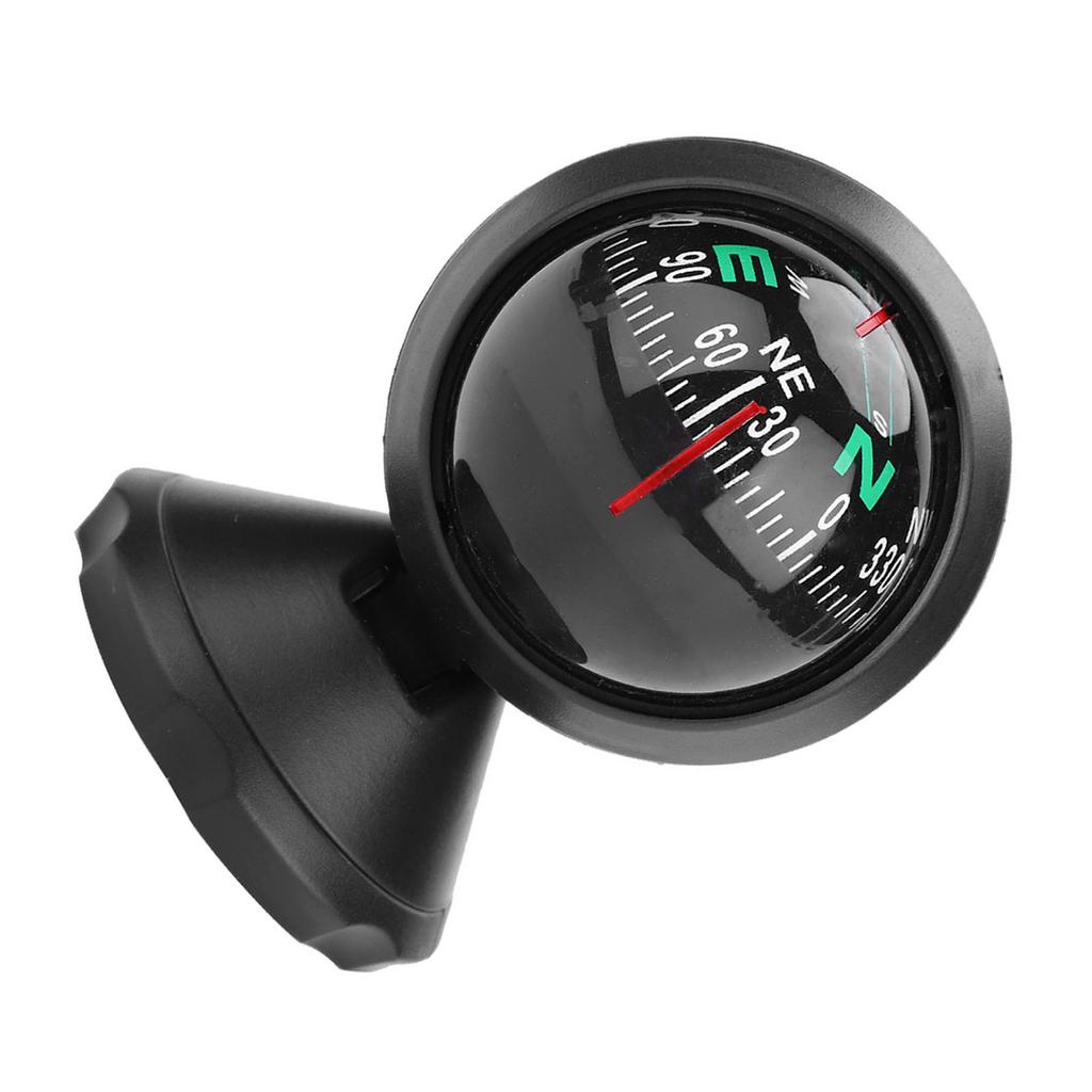 Black Electronic Adjustable Ball Night Vision Compass for Boat Vehicle