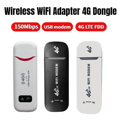 4G LTE vezeték nélküli USB-kulcs WiFi router 150Mbps mobil szélessávú modem Stick SIM-kártya USB-adapter zsebrouter hálózati adapter