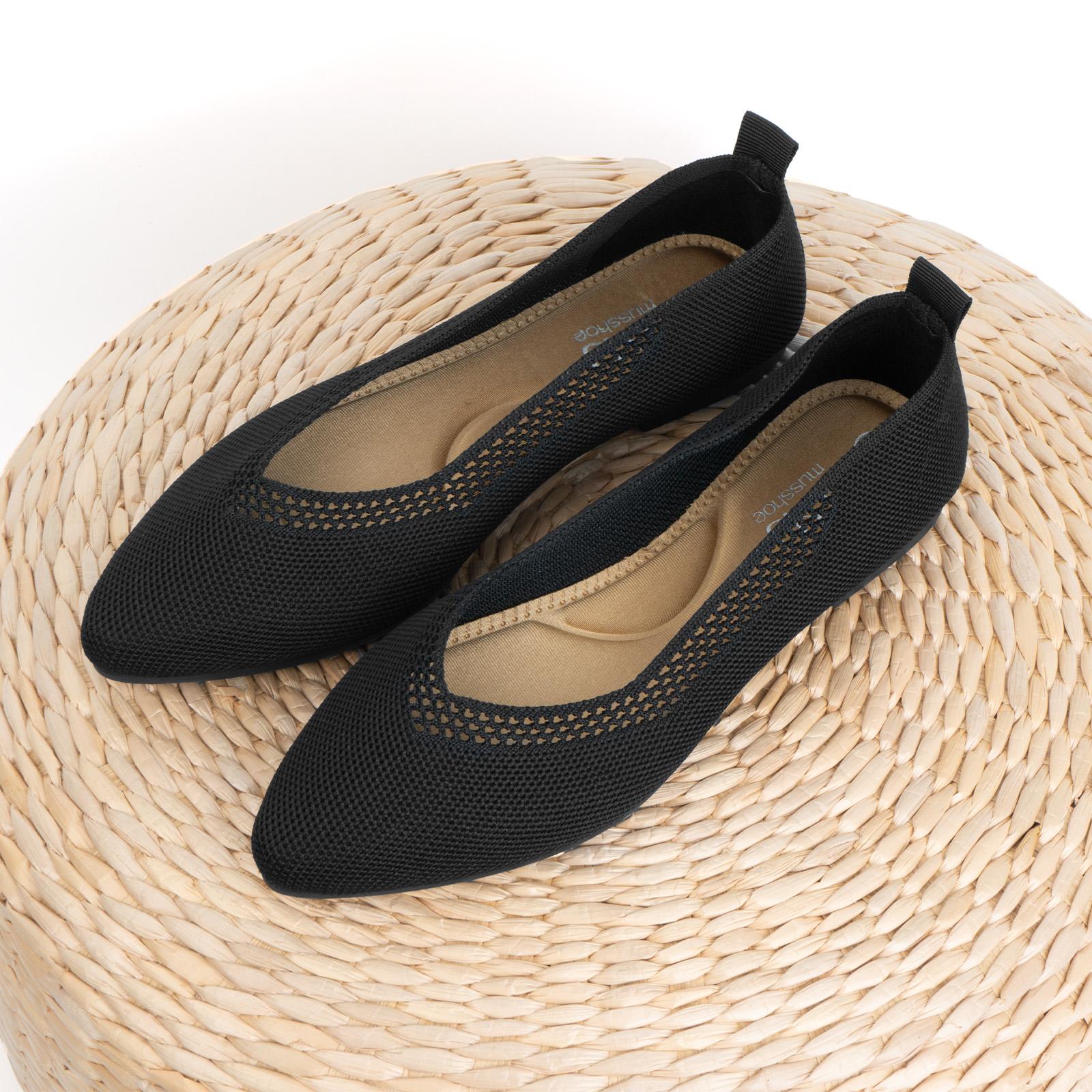 

Mesh Flats Shoes for Women Slip on Ballet Flats Dress Shoes Knit Flats Pointed Toe Flat Shoes for Women Comfortable Dressy Women 42