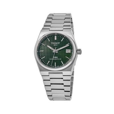PRX T-Classic Powermatic 80 roheline sihverplaadiga automaatne T137.207.11.091.00 100M Unisex käekell