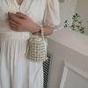 Persality Pearl Light White Beaded Hanbags For Girl Gift Pearls Lg Chian Shoulder Purse Wedding Bridal Clutches New Trendy