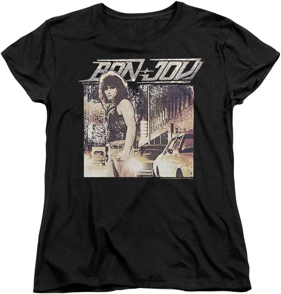 Bon Jovi Retro Graphic Print T-shirt L