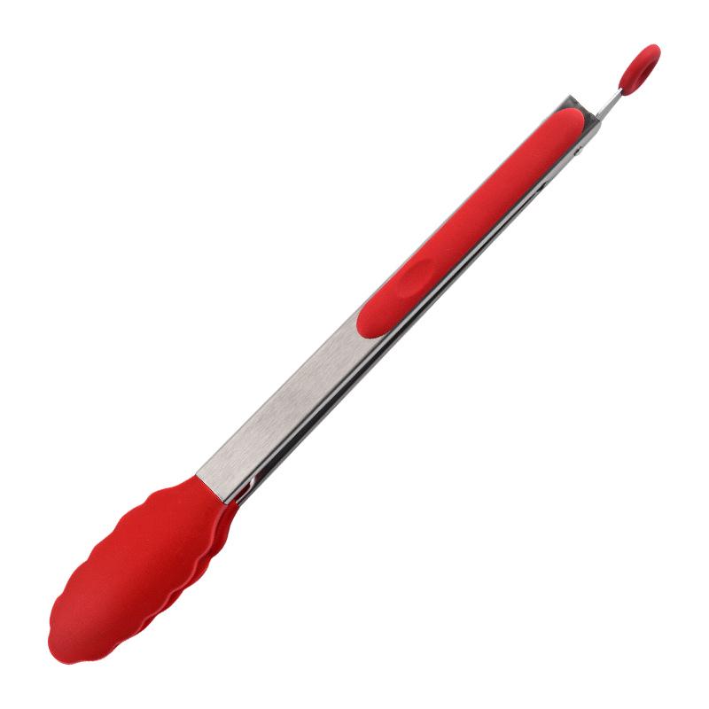 Pinze Alimentari in Silicone e Acciaio Inossidabile: 7", 9", 12" - Perfetti per Pane, Barbecue e Bistecca.