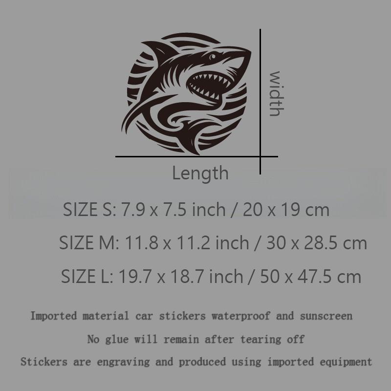 Shark surfing with teeth bared creative&funny stickers for cartoon fans&lover,high quality for car trucks motorcycles &laptops